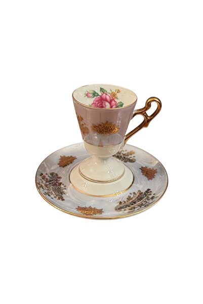 tayfuntufan antika koleksiyon British Royal Halsey Hand-Painted Porcelain Tur...
