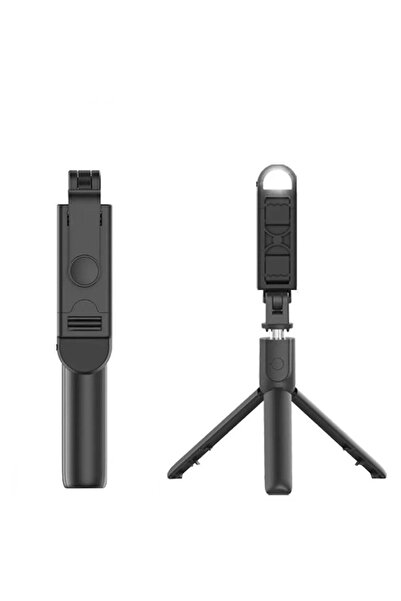 Techsuit Selfie Stick with Remote and LED Light, 105cm - Black