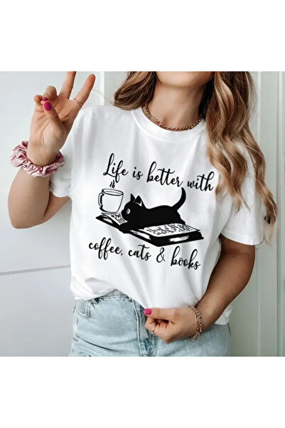 Kartier Tricou Dama Alb Life is better with