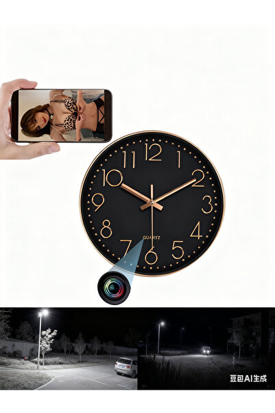 Electronic SPY كاميرا ساعة لاسلكية صغيرة مثبتة على الحائط، بدقة 1080 بكسل عال...