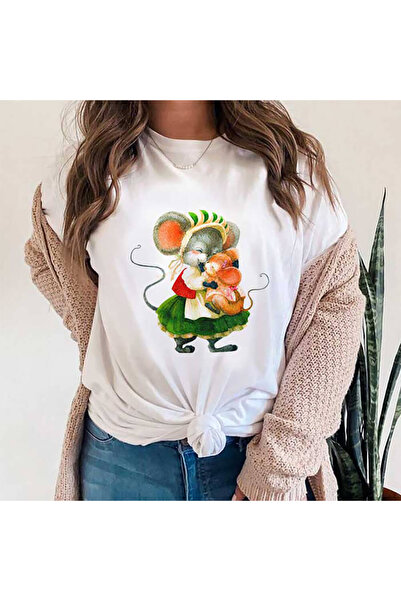 Kartier Tricou Dama Alb Mama Mouse