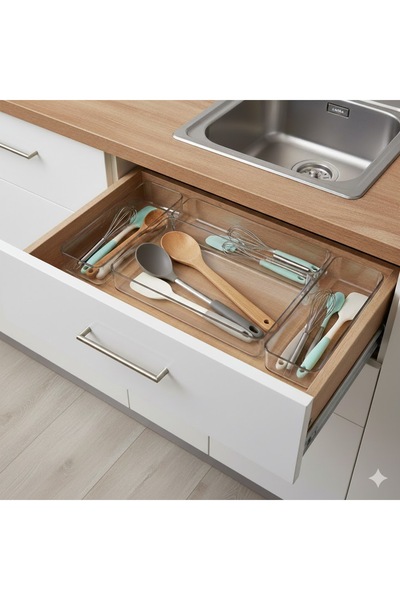 FIDUCIA Πολυτελές σετ οργάνωσης συρταριών 5 τεμαχίων - 1 μεγάλη κουτάλα και 4...