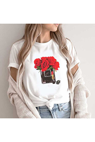 Kartier Tricou Dama Alb Glam Roses