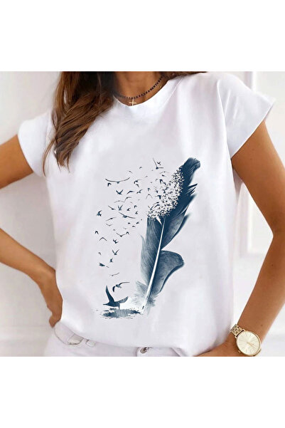 Kartier Tricou Dama Alb Dream Feather