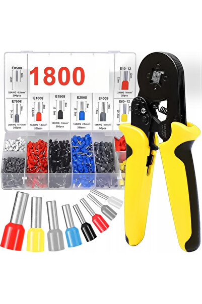 NewEvo Crimping Pliers Set, 0.25-10 mm2, 1800 Terminal Pins of Different Size...