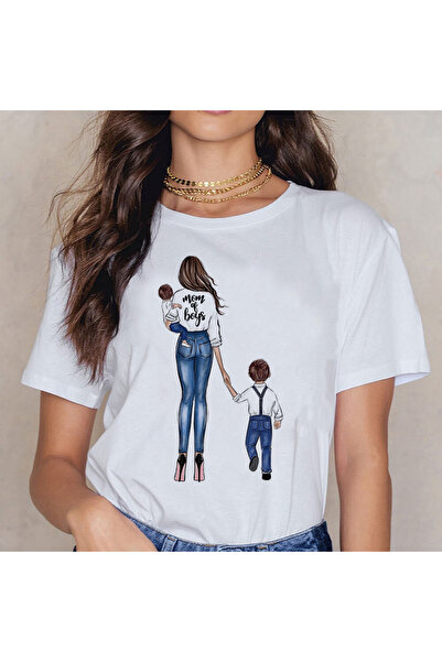 Kartier Tricou Dama Alb Mom Of Boys