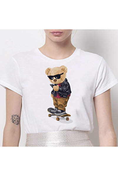 Kartier Tricou Dama Alb Skater
