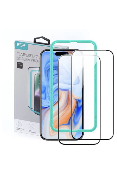 ESR Screen Protector for iPhone 15 Plus / iPhone 16 Plus (set 2) - Tempered G...