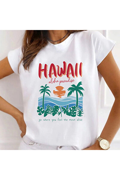 Kartier Tricou Dama Alb Aloha Paradise