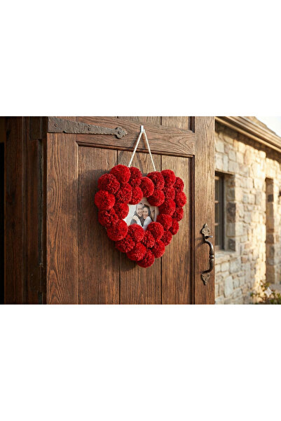 NGAHOME Valentine's Day Special Heart Door Ornament with Photo – Handmade Dec...