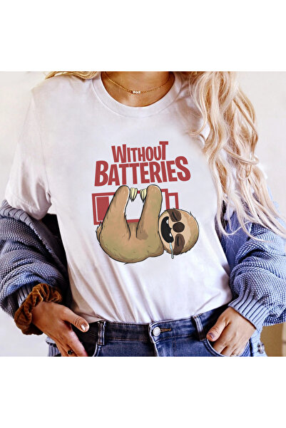 Kartier Tricou Dama Alb Lazy Battery