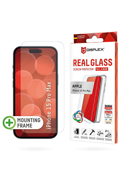 Displex Screen Protector for iPhone 16 Plus - Real Glass + Case - Clear