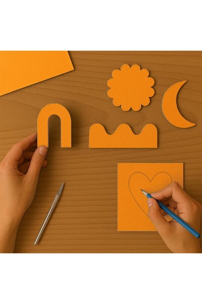 Kika Colored Cardboard 35X50 5-Pack Orange