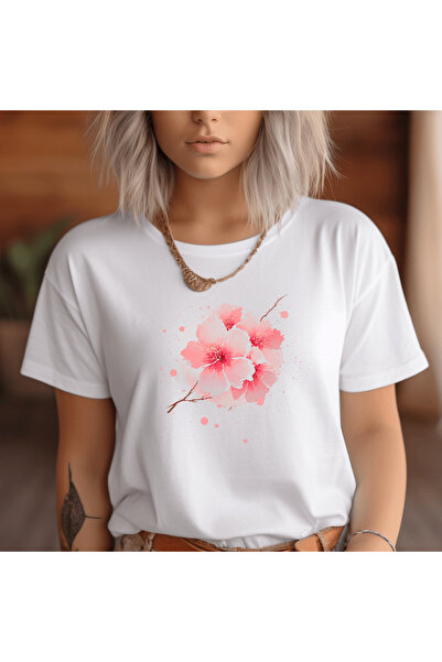 Kartier Tricou Dama Alb Cherry Blossom