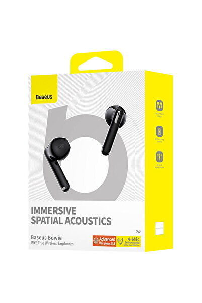 Baseus Bowie WX5, 6.4 ore, Bluetooth 5.3, Negru