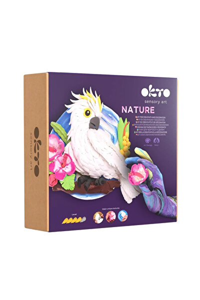 OKTO Set pictura 3D cu argila usoara, Nature - Cockatoo