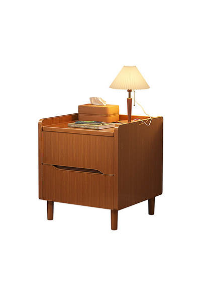 EqiEch Nightstand with 2 Drawers,Wood Bedside Table with Spacious Countertop,...