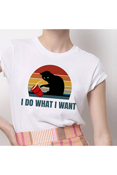 Kartier Women's White T-Shirt I Do What I Want