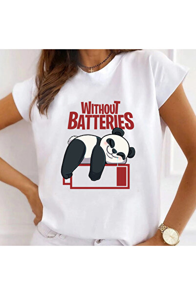 Kartier Tricou Dama Alb Panda Battery