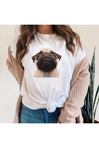 Kartier Tricou Dama Alb Fawn Pug