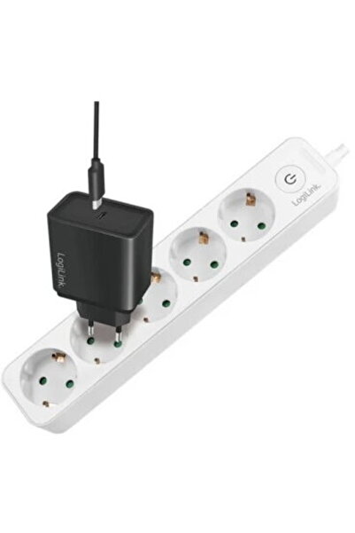 LogiLink Prelungitor cu 5 prize, 1,5 m, alb