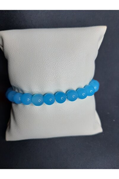 MRYart Sky Blue Glass Bead Bracelet Unisex