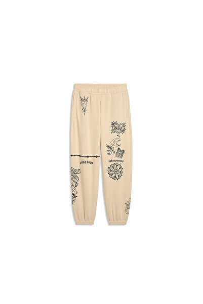 Puma Swish N Ink Sweatpants Men's Casual Sweatpants 63465601 Beige