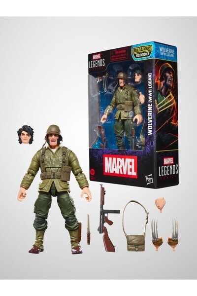 Marvel Legends Wolverine (WWII Logan), X-Men Comics Aksiyon Figürü (Execution...