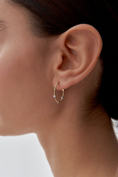 ADOR Altın Dorika Toplu Halka Küpe