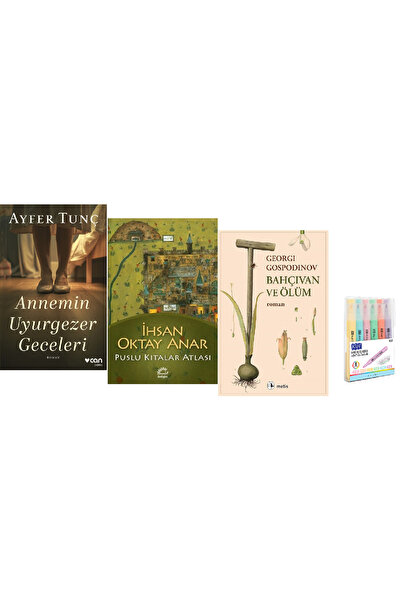 Can Yayınları Annemin Uyurgezer Geceleri + Puslu Kıtalar Atlası + Bahçıvan Ve...