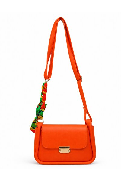 Erdem Turuncu çapraz çanta en 24 boy 16 cm