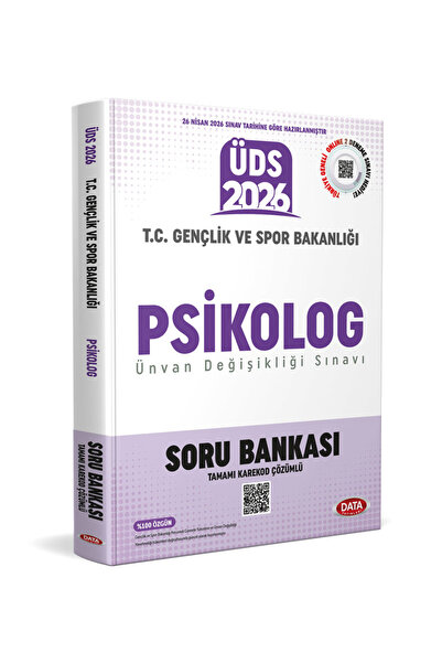 Data Yayınları T.C. Gençlik ve Spor Bakanlığı Psikolog ÜDS Soru Bankası - Kar...