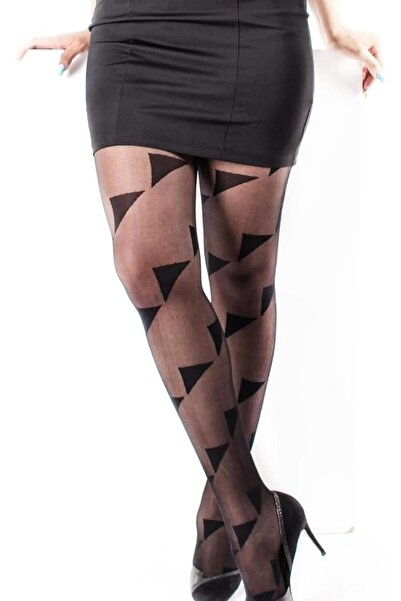 Pinky Black Tights for Women with Whalenet Pattern, Ultra Soft & Durable Blac...