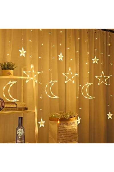 Generic Star & Moon LED String Lights with End-to-End Connector