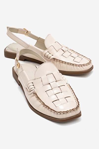 Zeynep Sıradağlı Clifford Women's Genuine Leather Sandals Beige