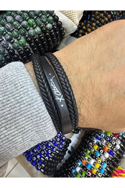 HER ŞEY NOTA www.herseynota.com Ataturk Signature Detailed Genuine Leather Br...