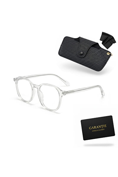 AVRALIA Ochelari Protecție Calculator și Fashion, Transparenți, Blue Light Bl...