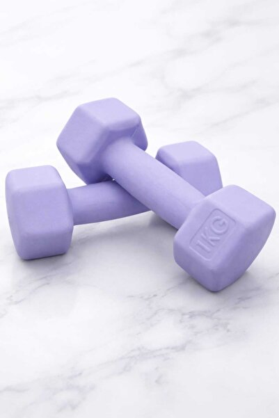 Mrt 1 kg X2 Pieces Plastic Dumbbells Lilac