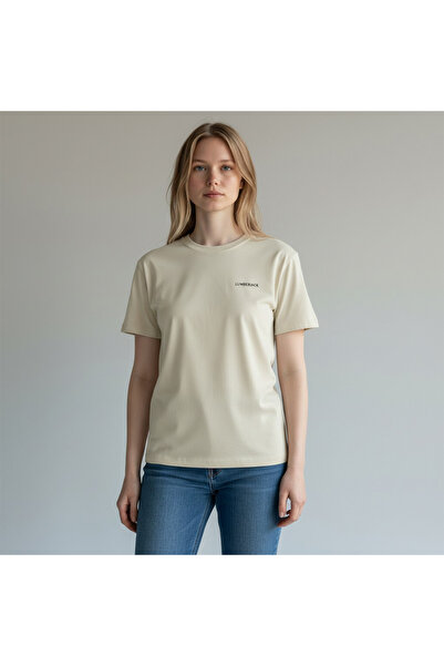 lumberjack C Neck Women's Yellow T-Shirt