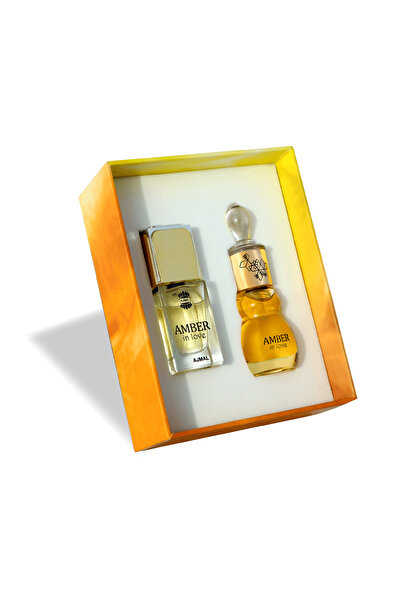 Ajmal Amber In Love Perfume Set Unisex 26ml | Sweet Amber EDP & Oil Fragrance