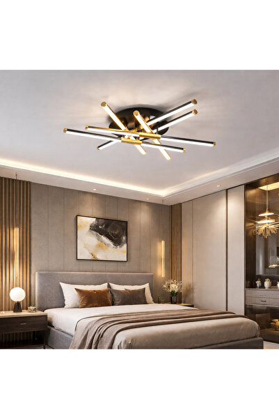 proled LED Chandelier with Remote Control 144W ACR-8068 Black, Adjustable Lig...