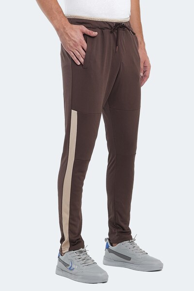 Slazenger Casual Men's Comfortable Sweatpants with Pockets Brown