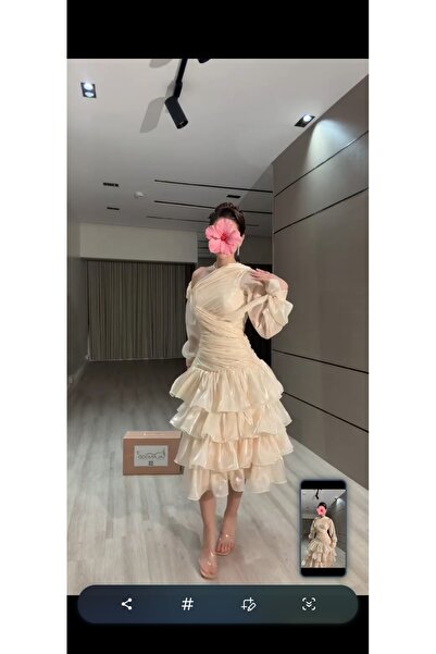 SKY dresses Crinkle shimmer dress