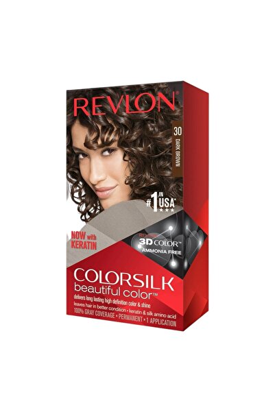 Revlon Revlon, Colorsilk, Перманентна боя за коса, 30 Тъмнокафяво, 130 мл