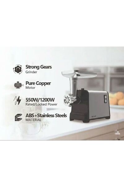 Generic Meat Grinder, Electric Meat Grinder with Stainless Steel Blade, 1200 ...