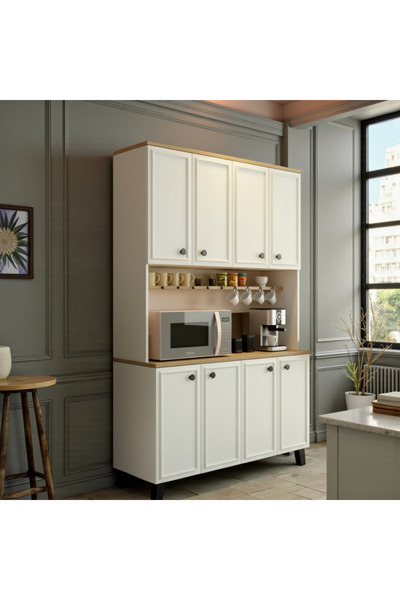 Misterium Zen Mutfak Mikrodalga Bölmeli Kahve Köşesi - Beyaz