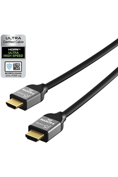 j5create Cablu JDC53, HDMI mascul - HDMI mascul, 8K, 48 Gbps, 2 m