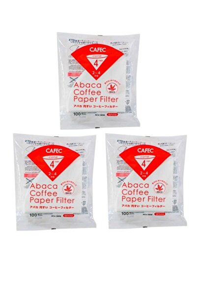 Cafec Coffee Paper Filter Set v60 02 Large Size, 100 Sheets per Pack, Set of 3