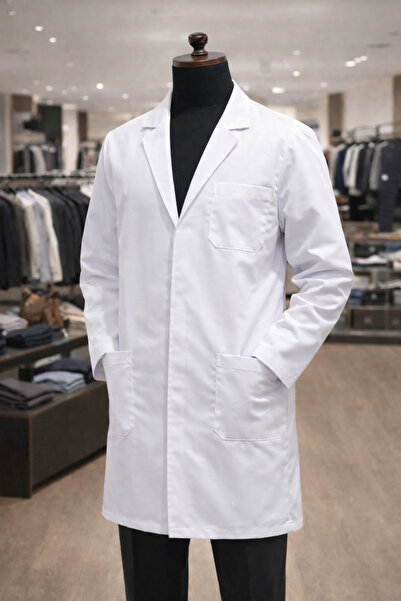 Lion White Velcro Doctor's / Laboratory Coat – Professional and Stylish Design