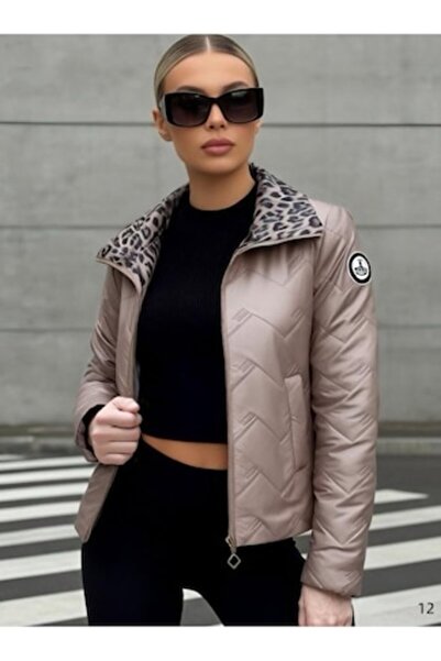 OEM Reversible Beige/Animal Print Jacket, Size L – Urban Elegance